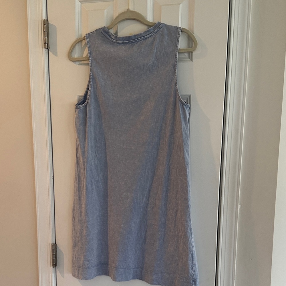 Z Supply Powder Blue Sleeveless Mini Dress - Picture 3 of 3